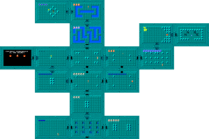The Legend of Zelda : Carte du premier labyrinthe (première quête)