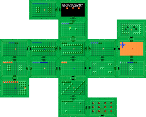 The Legend of Zelda : Carte du troisième labyrinthe (première quête)