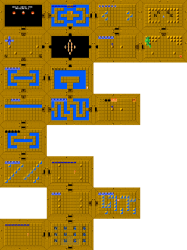 The Legend of Zelda : Carte du quatrième labyrinthe (première quête)