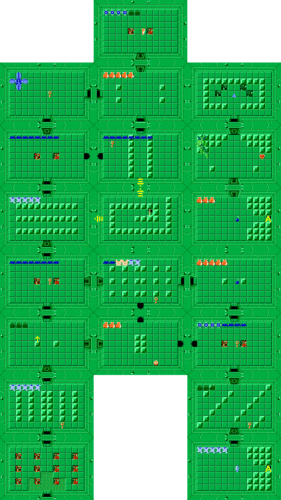 The Legend of Zelda : Carte du deuxième labyrinthe (deuxième quête)