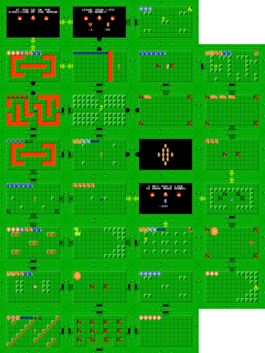 The Legend of Zelda : Carte du quatrième labyrinthe (deuxième quête)