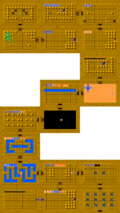 The Legend of Zelda : Carte du cinquième labyrinthe (deuxième quête)